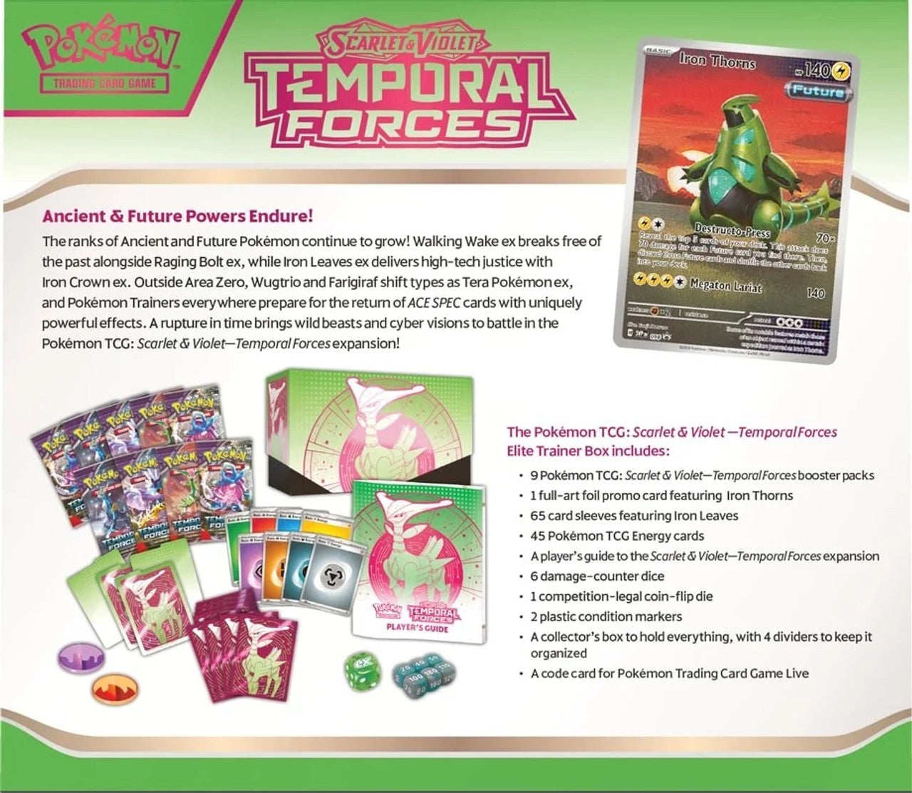 Pokemon Scarlet & Violet Temporal Forces Elite Trainer Box - SV05: Temporal Forces - Androids Poke Shack